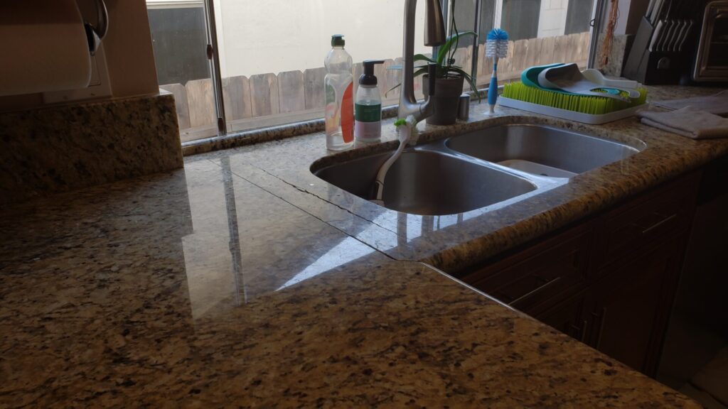 Cracked granite