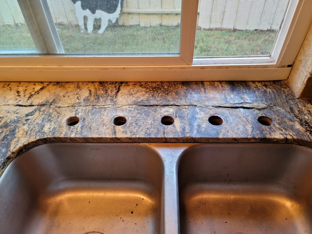 Cracked granite