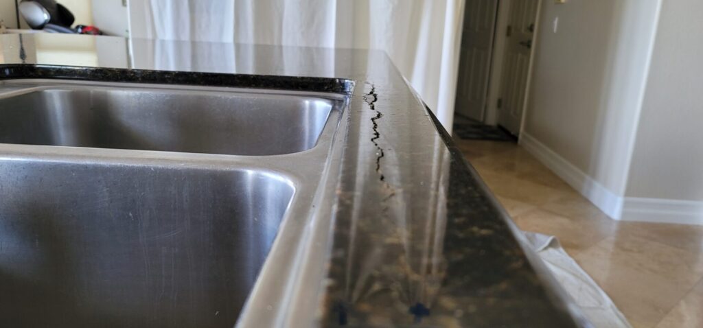 Cracked granite